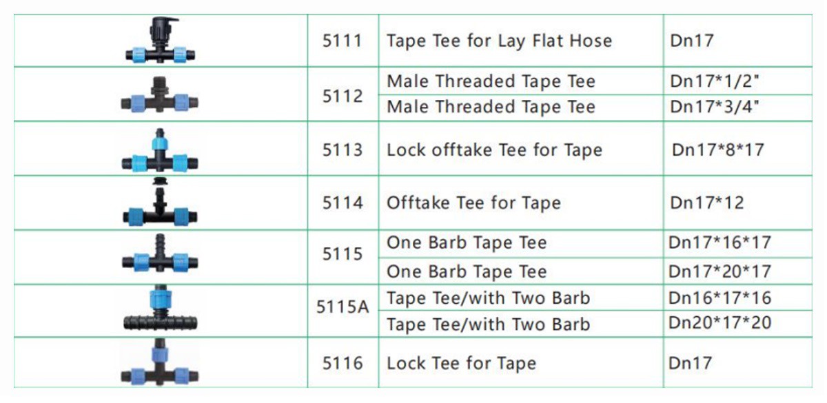 drip tape irrigation fittings drip tape irrigation fittings