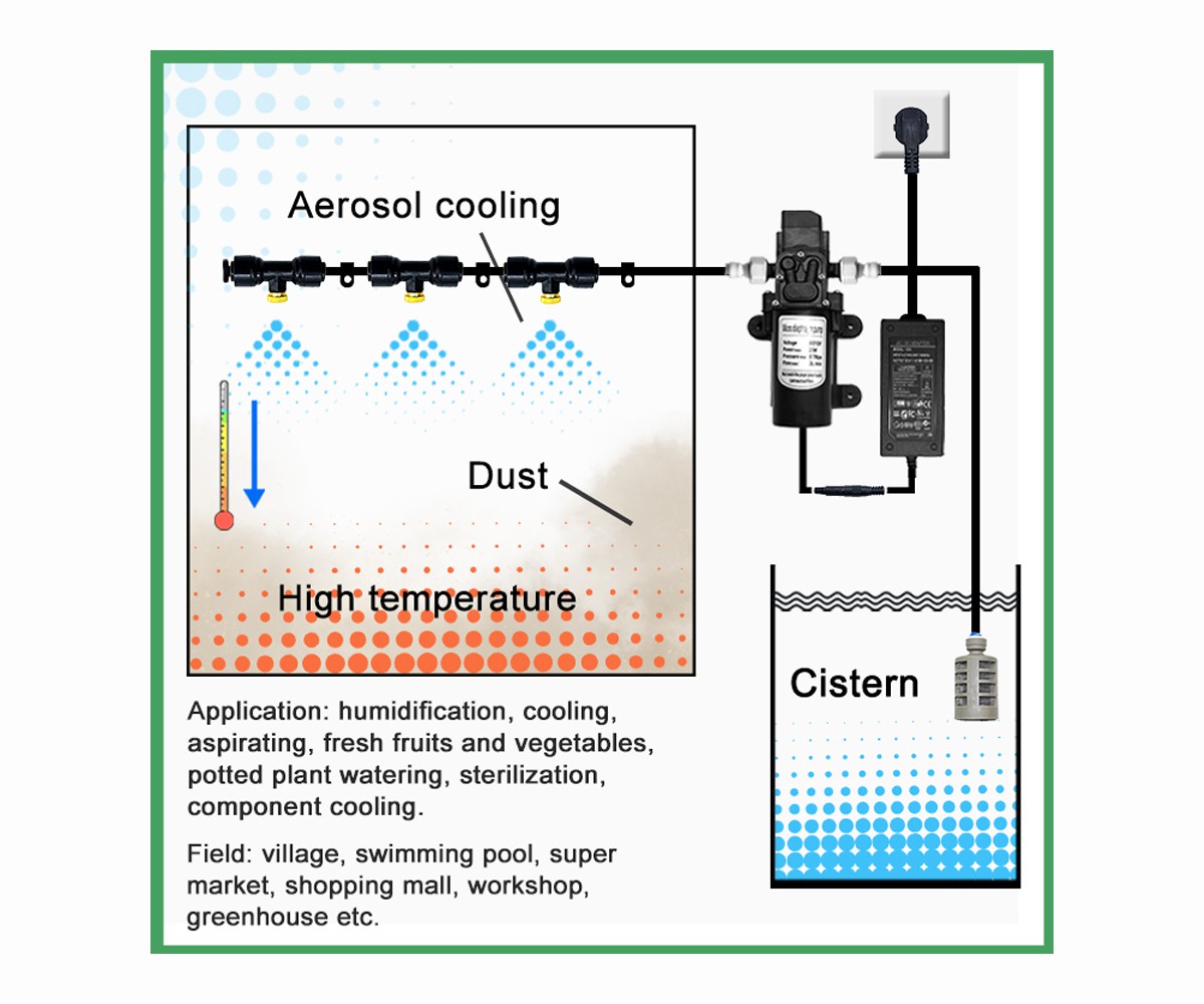misting cooling system with pump misting cooling system with pump